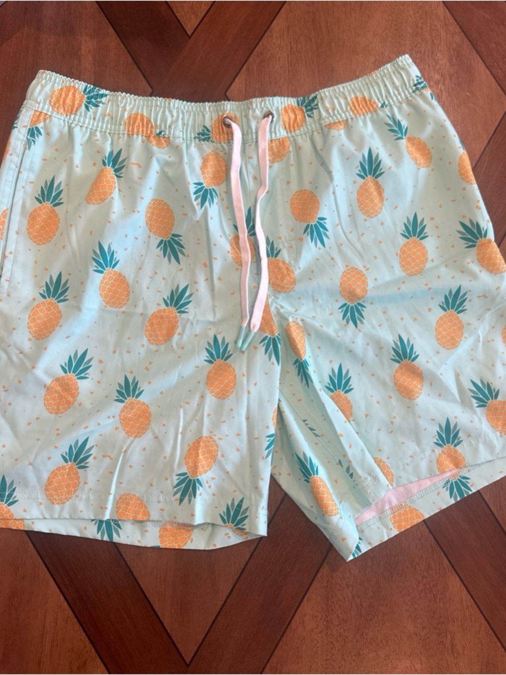 Men's Light Aqua Pineapple Hybrid Shorts